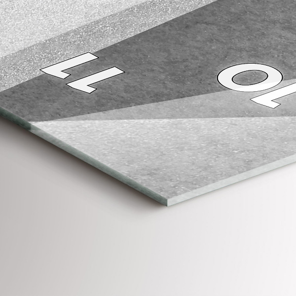 Vertikální skleněné hodiny Šedá geometrická abstrakce