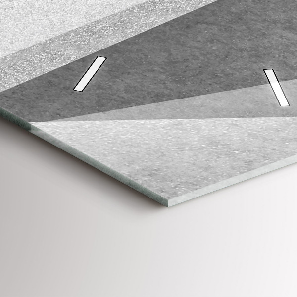 Vertikální skleněné hodiny Šedá geometrická abstrakce