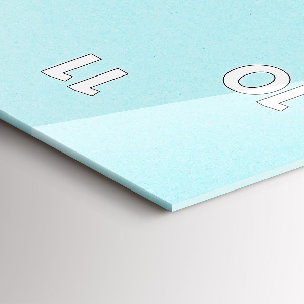 Vertikální skleněné hodiny Pastelový vzor