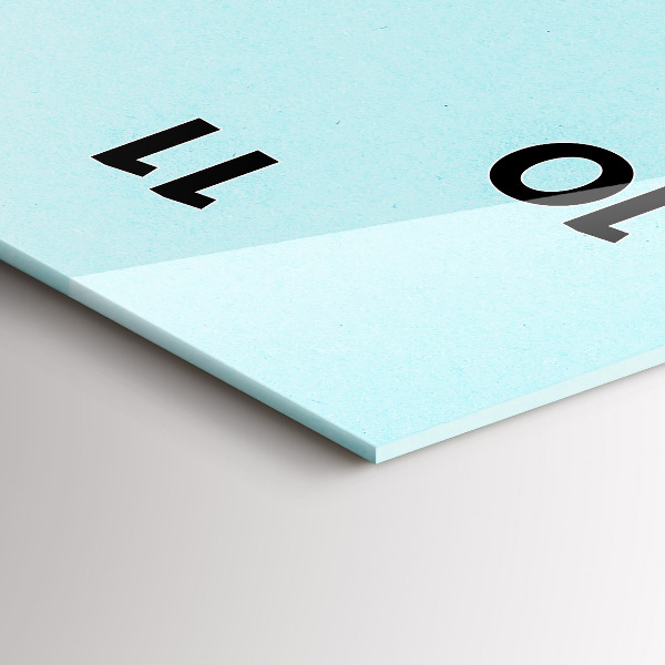 Vertikální skleněné hodiny Pastelový vzor