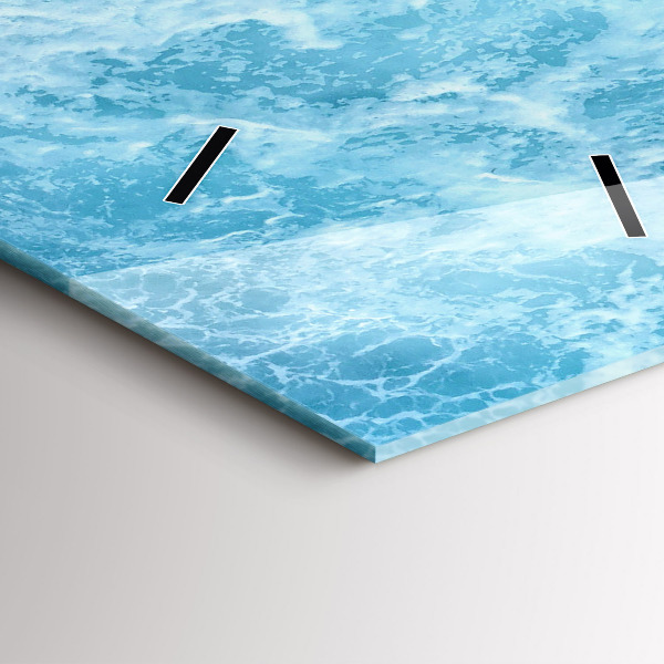 Vertikální skleněné hodiny Mořská voda