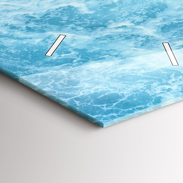 Vertikální skleněné hodiny Mořská voda