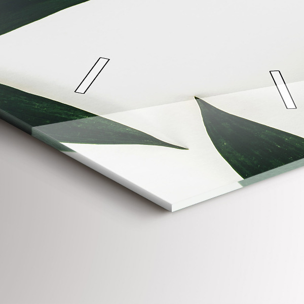 Vertikální skleněné hodiny Rám z listí