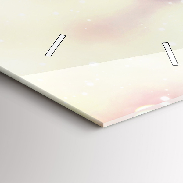 Vertikální skleněné hodiny Jarní květiny