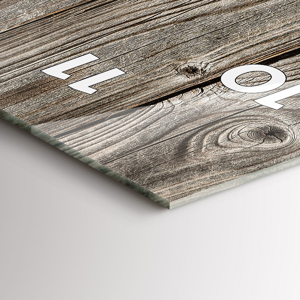 Vertikální skleněné hodiny Slunečnice na prknech