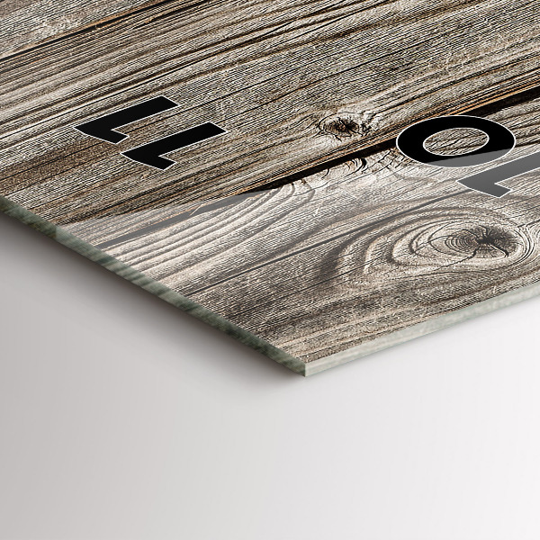 Vertikální skleněné hodiny Slunečnice na prknech