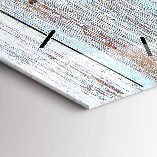 Vertikální skleněné hodiny Pastelové dřevo