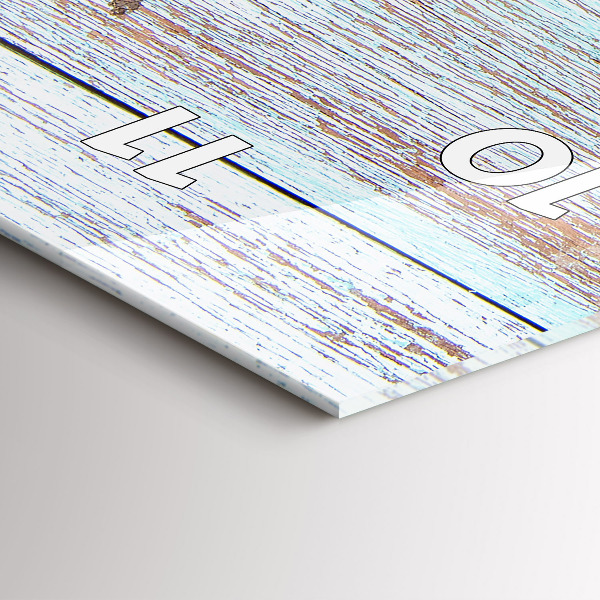 Vertikální skleněné hodiny Pastelové dřevo