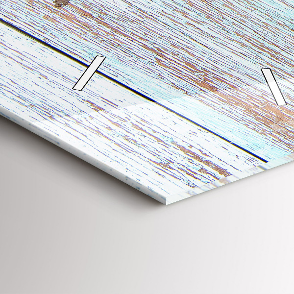 Vertikální skleněné hodiny Pastelové dřevo