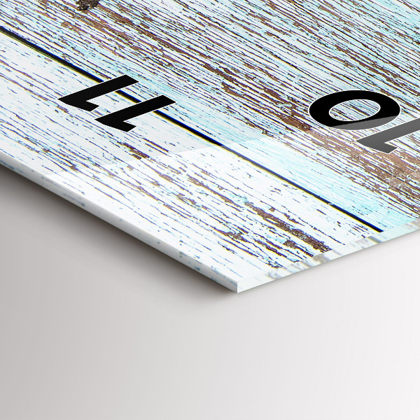 Vertikální skleněné hodiny Pastelové dřevo