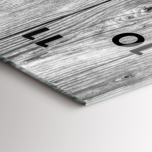 Vertikální skleněné hodiny Dřevěné panely