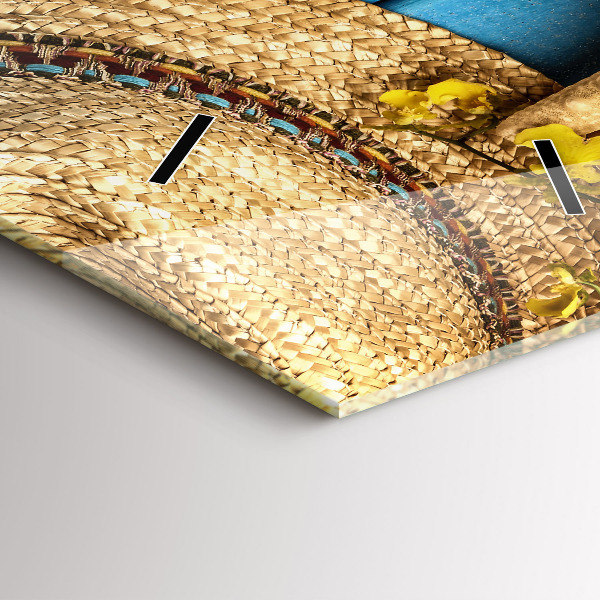 Vertikální skleněné hodiny Plážové doplňky a prkna