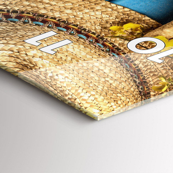 Vertikální skleněné hodiny Plážové doplňky a prkna