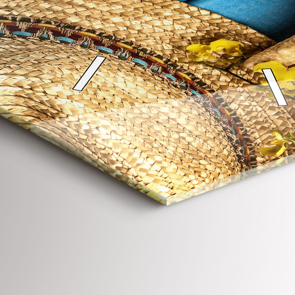 Vertikální skleněné hodiny Plážové doplňky a prkna