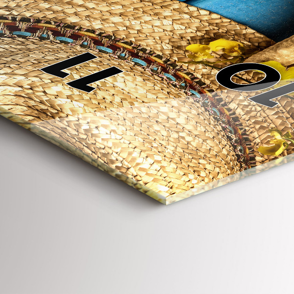 Vertikální skleněné hodiny Plážové doplňky a prkna