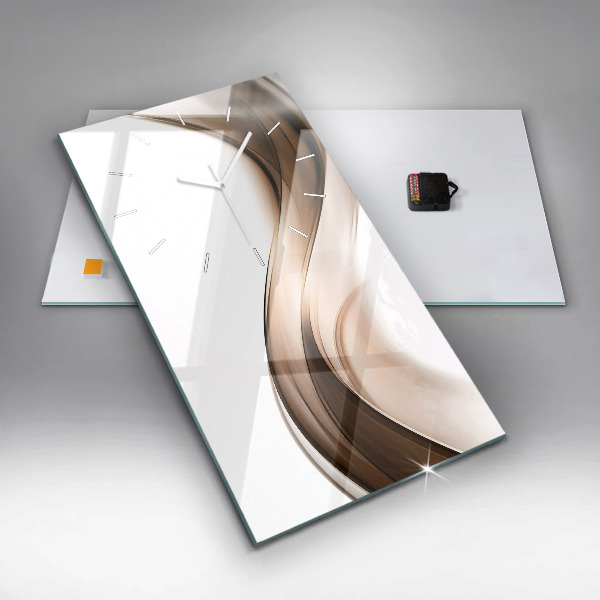 Vertikální skleněné hodiny Abstraktní linie