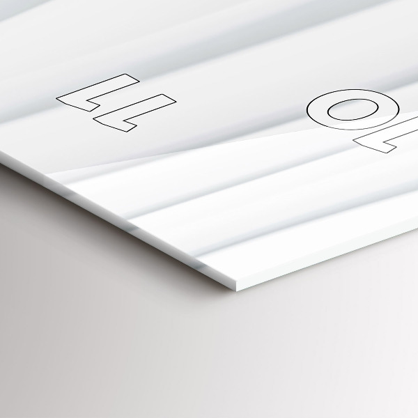 Vertikální skleněné hodiny Textura vln