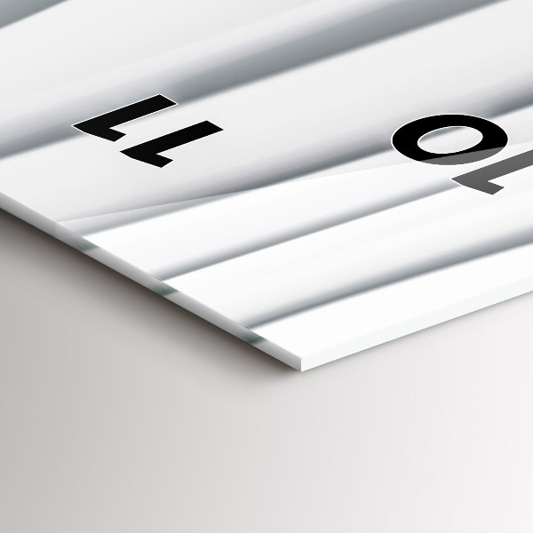 Vertikální skleněné hodiny Textura vln