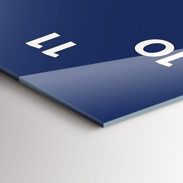 Vertikální nástěnné hodiny Námořnická modř