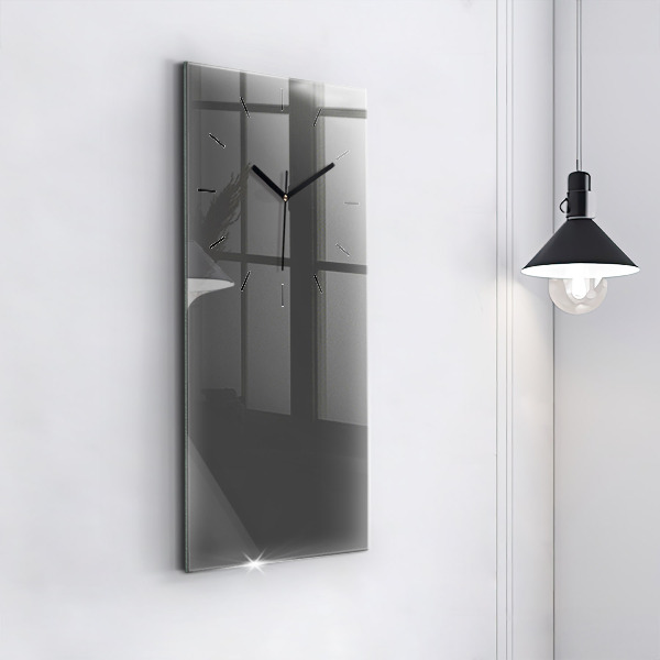 Vertikální nástěnné hodiny Šedá barva