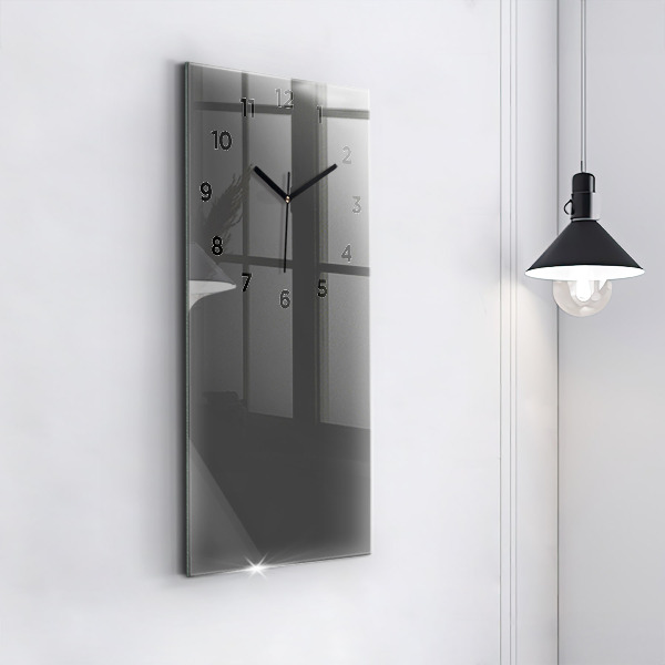 Vertikální nástěnné hodiny Šedá barva