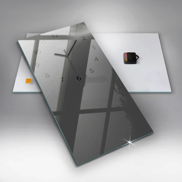 Vertikální nástěnné hodiny Šedá barva