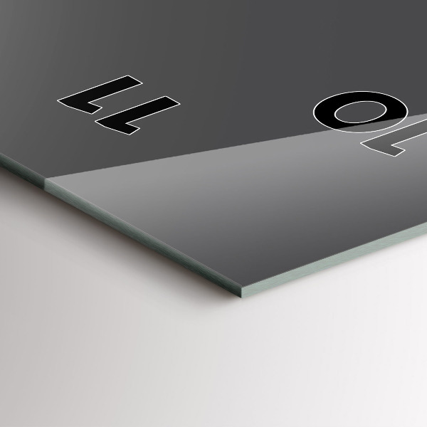 Vertikální nástěnné hodiny Šedá barva