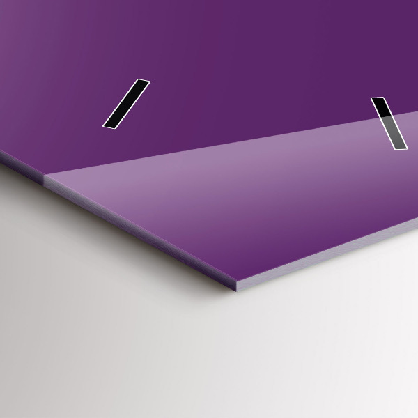 Vertikální nástěnné hodiny Fialová barva