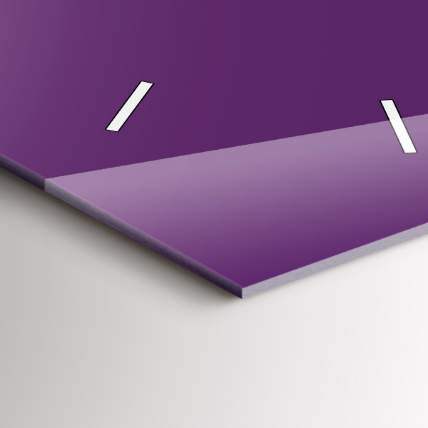 Vertikální nástěnné hodiny Fialová barva