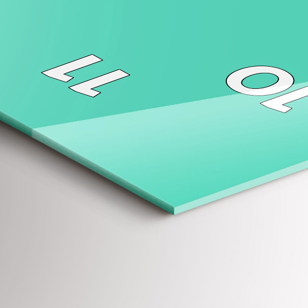 Vertikální nástěnné hodiny Tyrkysová barva