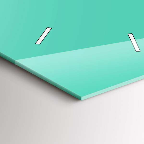 Vertikální nástěnné hodiny Tyrkysová barva