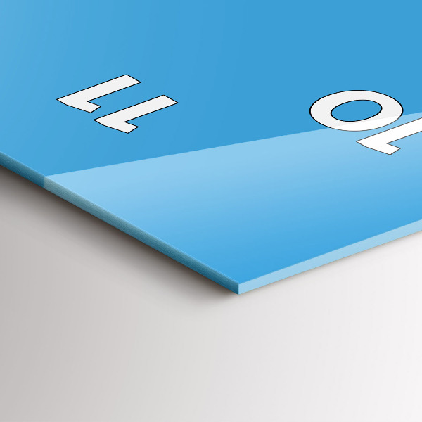 Vertikální nástěnné hodiny Modrá barva