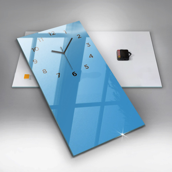 Vertikální nástěnné hodiny Modrá barva
