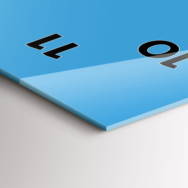 Vertikální nástěnné hodiny Modrá barva