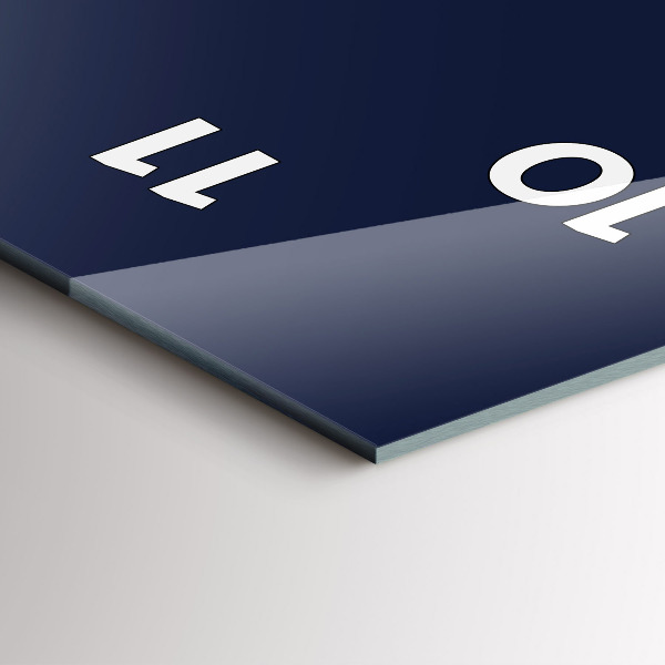 Vertikální nástěnné hodiny Tmavě modrá barva