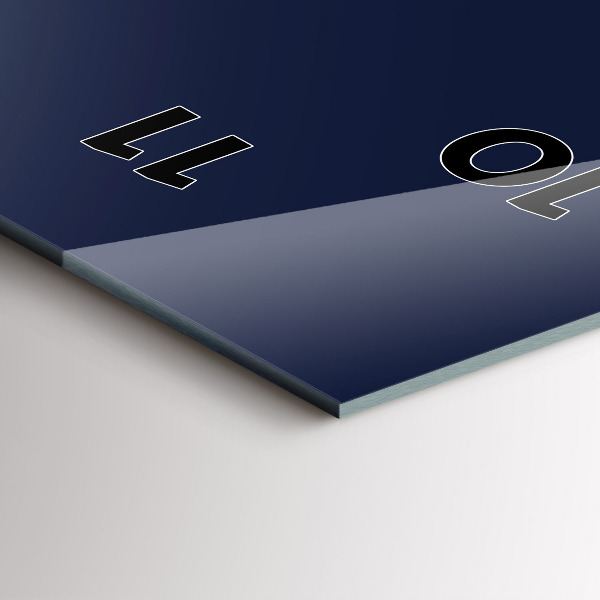 Vertikální nástěnné hodiny Tmavě modrá barva