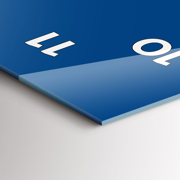 Vertikální nástěnné hodiny Modrá barva