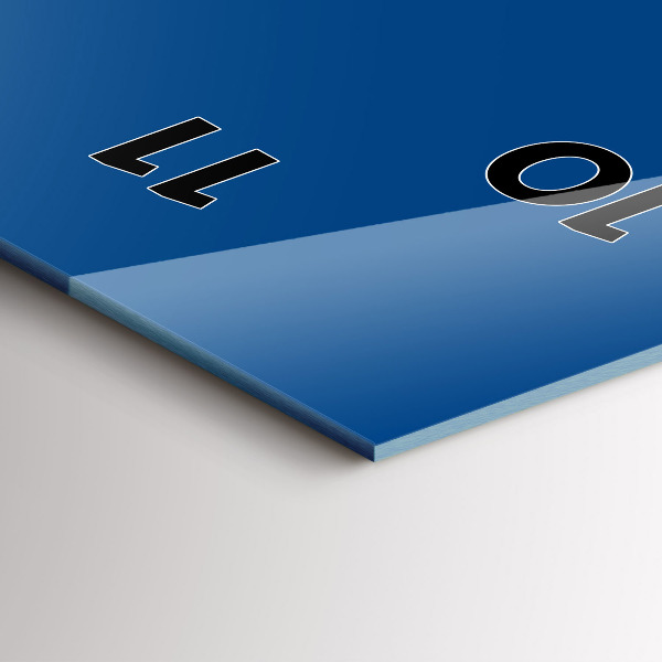 Vertikální nástěnné hodiny Modrá barva