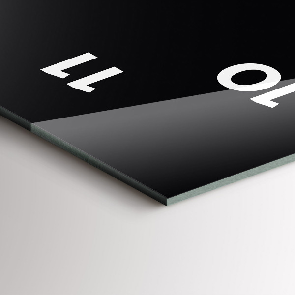 Vertikální nástěnné hodiny Černá barva