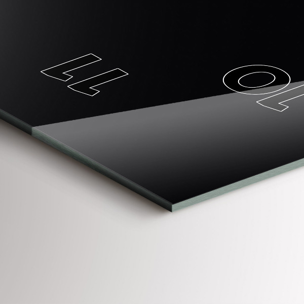 Vertikální nástěnné hodiny Černá barva