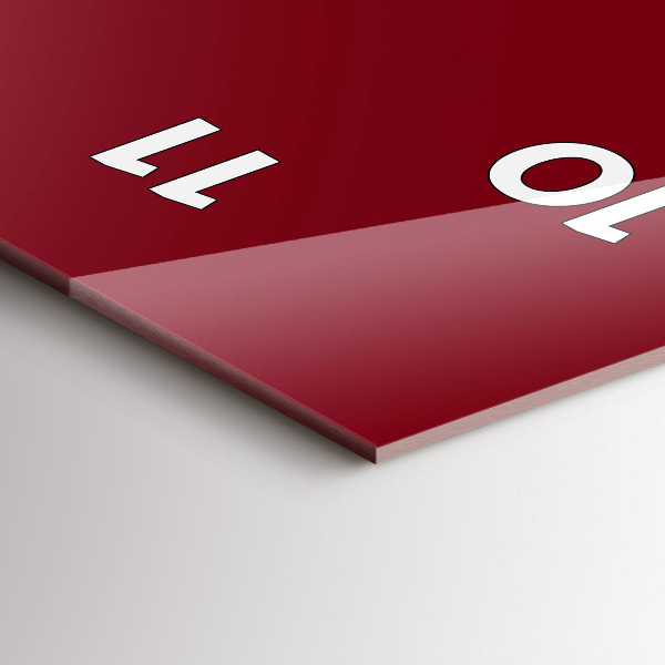 Vertikální nástěnné hodiny Vínová barva