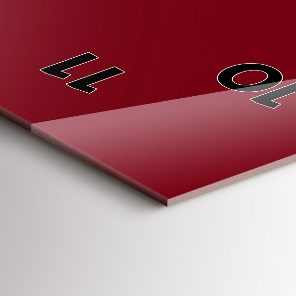 Vertikální nástěnné hodiny Vínová barva