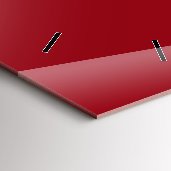 Vertikální nástěnné hodiny Červená barva