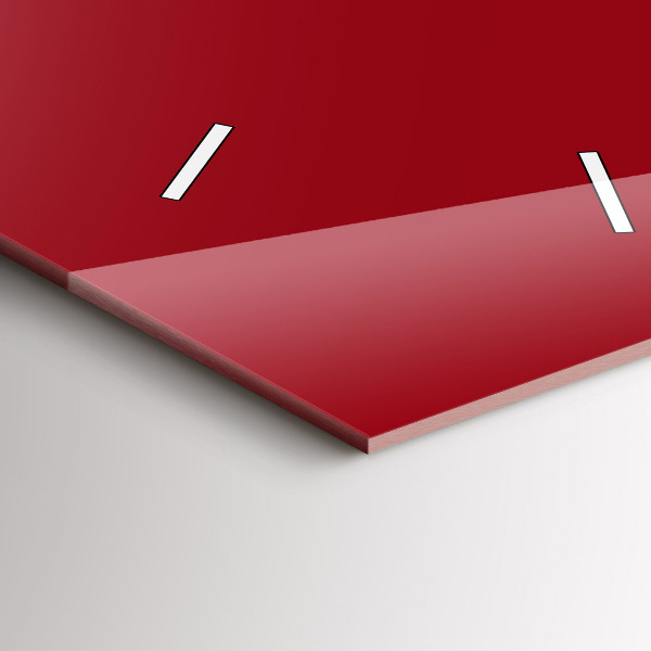 Vertikální nástěnné hodiny Červená barva