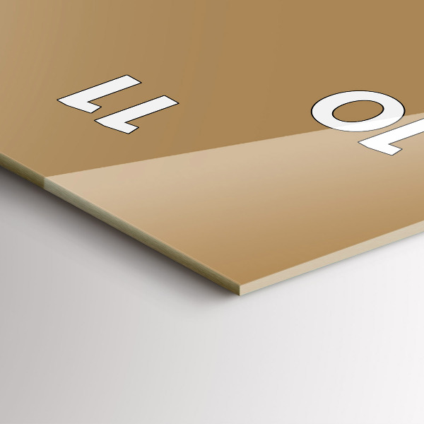 Vertikální nástěnné hodiny Tmavě béžová barva