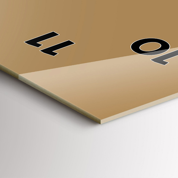 Vertikální nástěnné hodiny Tmavě béžová barva