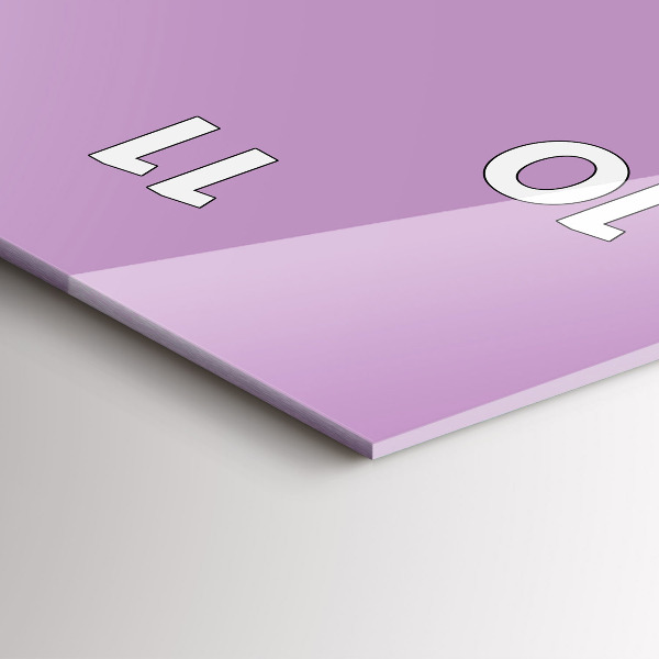 Vertikální nástěnné hodiny Šeříková barva