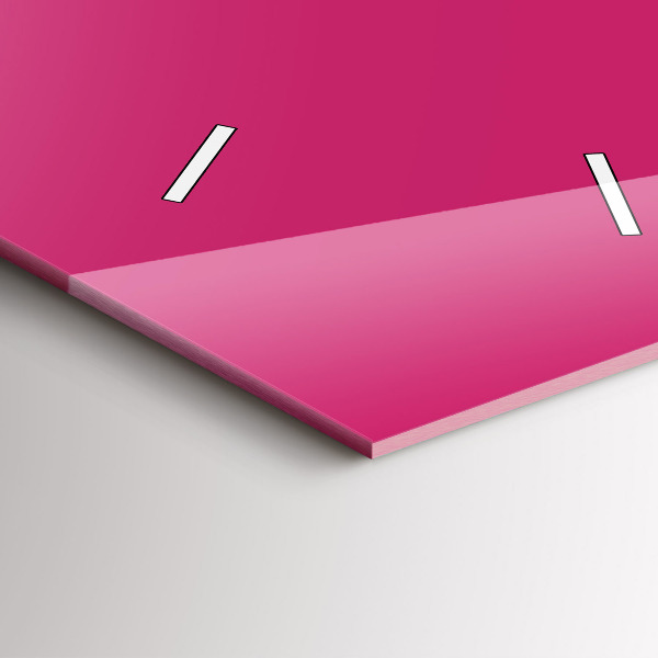 Vertikální nástěnné hodiny Barva silně růžová