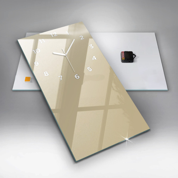 Vertikální nástěnné hodiny Béžová barva