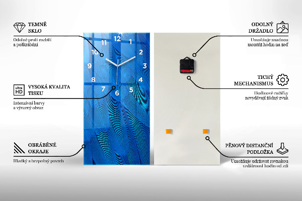 Vertikální nástěnné hodiny Barva tmavě bílá